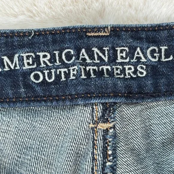 American Eagle Outfitters Women's Hi-Rise Skinny Stretch Dark Denim Jeans - Picture 9 of 15